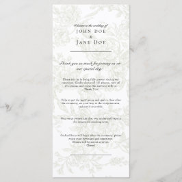 Programa de Boda Floral Verde