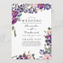 Programa de Boda Floral Violeta y Ciruela