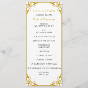 Programa de Boda Floreciente de Oro