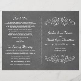 Programa de Boda | Floritura y Remolino en Pizarra