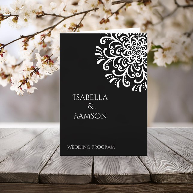 Programa De Boda Flourish De Blanco Singular (Subido por el creador)