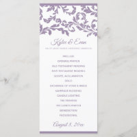 Programa de Boda Flourish | Lila Púrpura