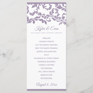 Programa de Boda Flourish Lila Púrpura