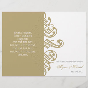 Programa de Boda Formal de Ornamentos de Impresora