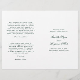 Programa de Boda Formal Tradicional Bosque Verde