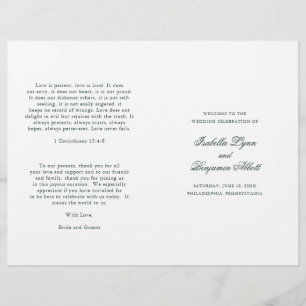 Programa de Boda Formal Tradicional Bosque Verde