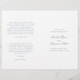 Programa de Boda Formal Tradicional Polvo Azul