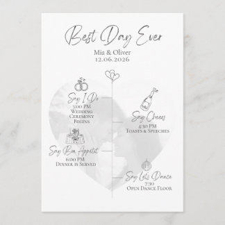 Programa de Boda Foto del Mejor Día de la Vida