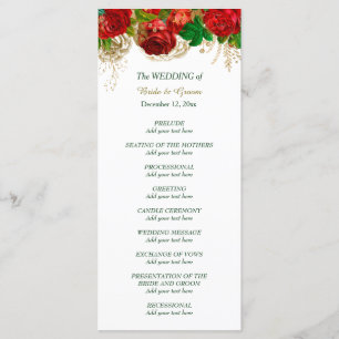 Programa de Boda Fronteriza de Roses Rojos