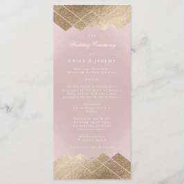 Programa de Boda Gatsby Gatsby Geométrico de Oro R