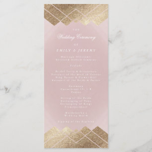 Programa de Boda Gatsby Gatsby Geométrico de Oro R