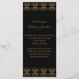 Programa de Boda Gay Negra y Oro