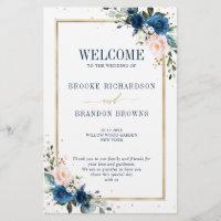 Programa de Boda Geométrica Rubor Rosada de Marina