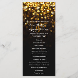Programa de Boda Gold Black Hollywood Glitz Glam