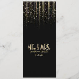 Programa de Boda Gold Star Shower