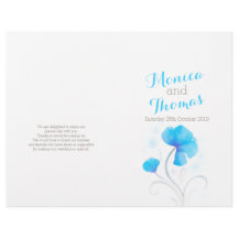 Programa de boda grande azul marino