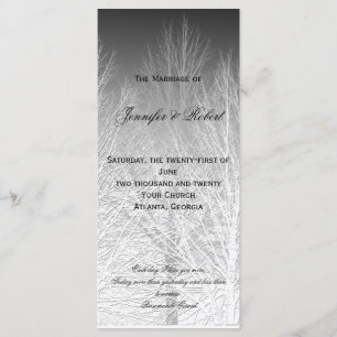 Programa de Boda Gris Blanco Negro para ramas de i