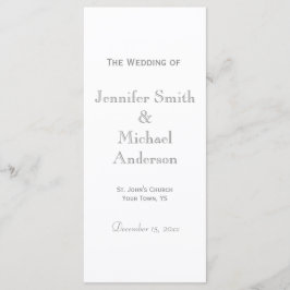 Programa de Boda Gris Pálida