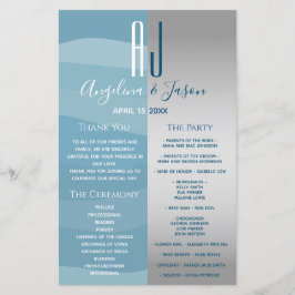 Programa de Boda Gris y Azul