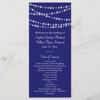 Programa de Boda Indigo Twinkle Lights