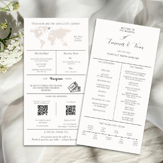 Programa de Boda Infográfica Línea de Tiempo Moder