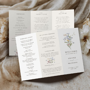 Programa de Boda Jardín de Flor Silvestre Primaver