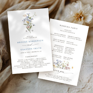 Programa de Boda Jardín de Flor Silvestre Primaver