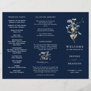 Programa de Boda Jardín de Flores Silvestres de la