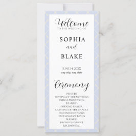 Programa de Boda Jugada Azul, Amarilla y Blanca