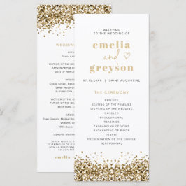 Programa de Boda Largo con Lentejuelas de Oro Amar