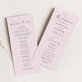 Programa de Boda Lavanda Elegante Moderno