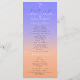 Programa de Boda Lavender Peach Pastel Ombre