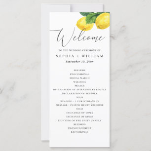 Programa de Boda Lemon Grove Ceremonia del Citru