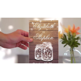 Programa de Boda Ligera Rustic Wood Mason Jar