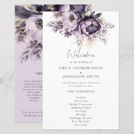 Programa de Boda Lilac Purple Florals