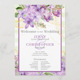 Programa de Boda Lilac Púrpura
