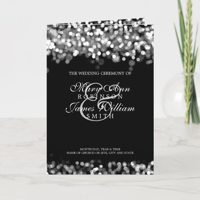 Programa de Boda Luces Plateadas (Anverso)