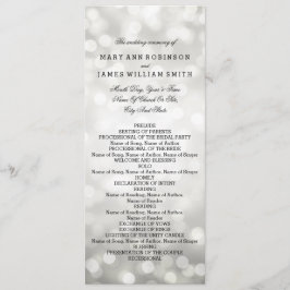 Programa de Boda Luces Purpurinas Plateadas