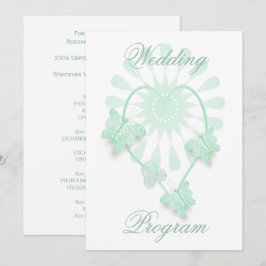 Programa de Boda Mariposas Peppermint Corazón