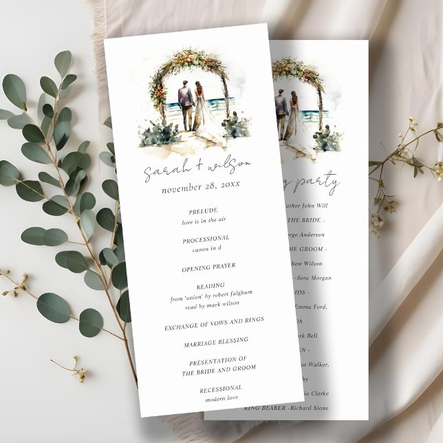 Programa de Boda Marítima de Arco Floral y Playa d (Subido por el creador)