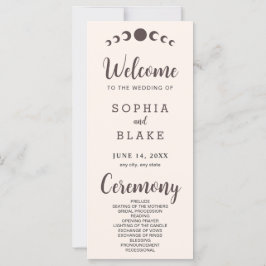 Programa de Boda Marrón Oscuro en la Luna