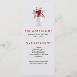 Programa de Boda Mason Jar de vacaciones de invier