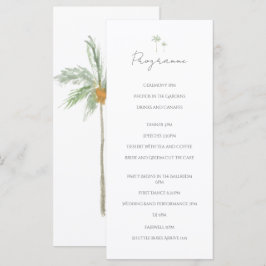 Programa de Boda Minimalista de Palma con Acuarela