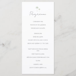 Programa de Boda Minimalista de Palma con Acuarela