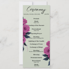 Programa de Boda Minimalista para Amantes Góticos 