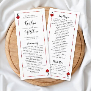 Programa de Boda Monograma Jugando con tarjeta Cas