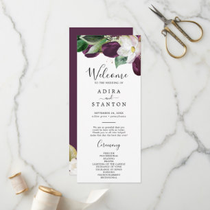Programa de Boda Moody Purple Blooms