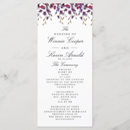 Programa de Boda Morada Floral