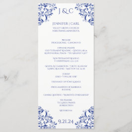 Programa de Boda Nadine - Largo de Té - Azul Real