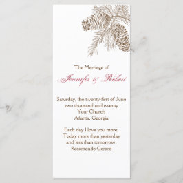Programa de Boda Natural de Pine Cone